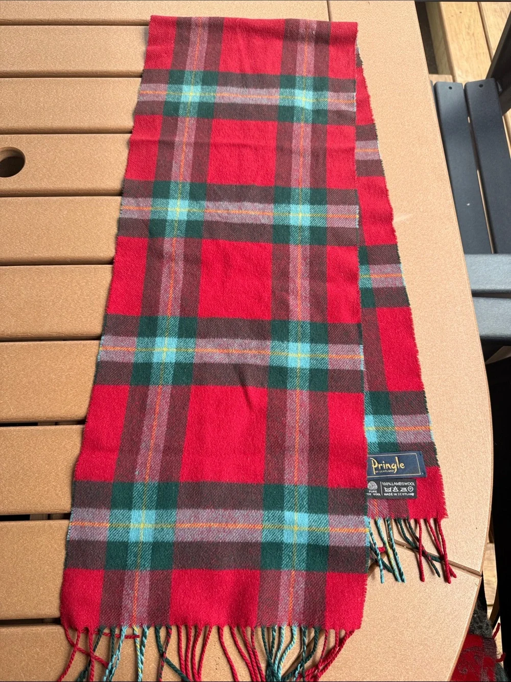 Pringle of Scotland Plaid Winter Scarf